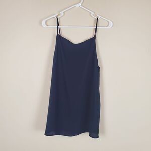 Loft Navy Blue Spaghetti Strap Maternity Tank Size Small
